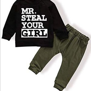Mr Steal Your Girl infant outfit